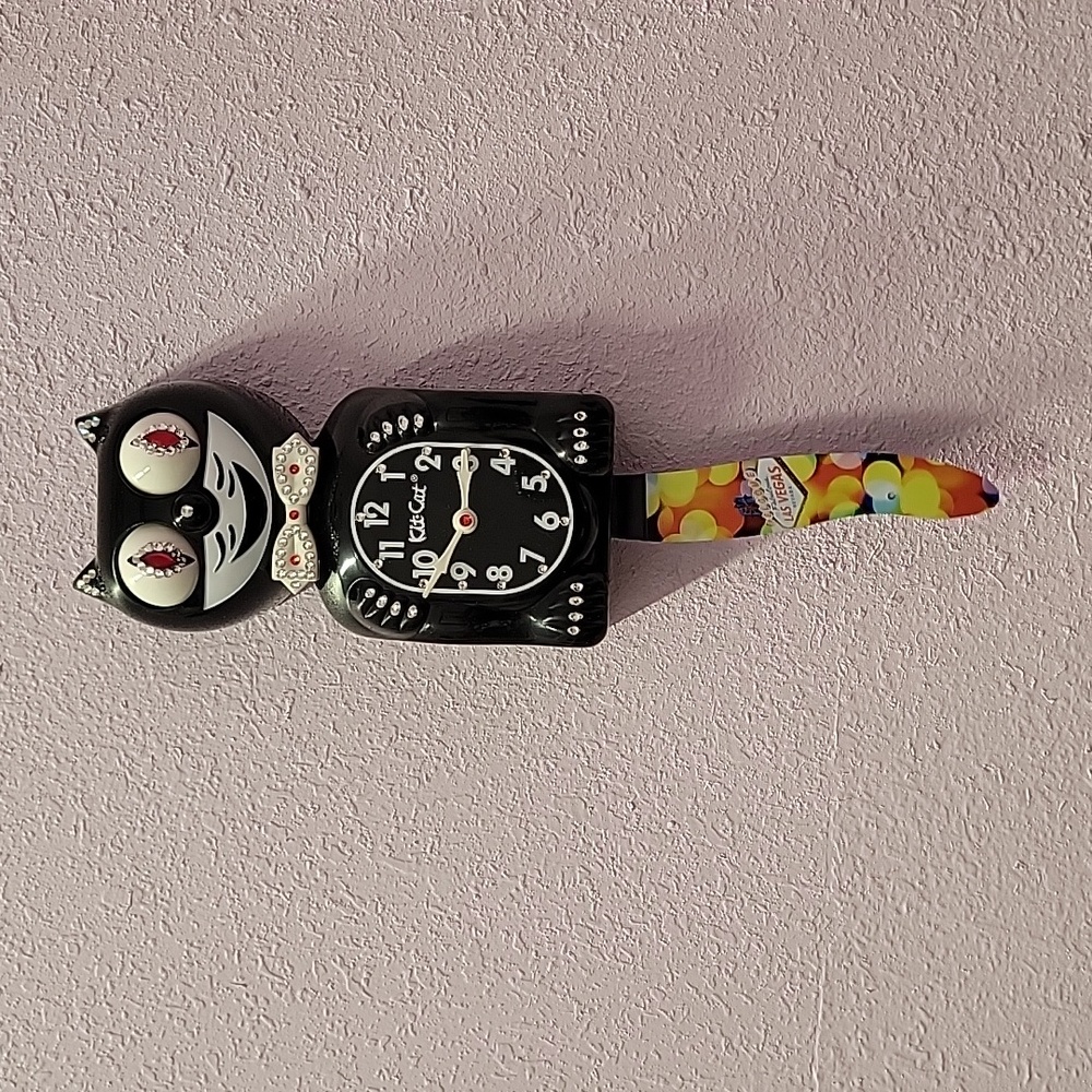 Jeweled Las Vegas Kit-Cat Klock RARE EXCLUSIVE Clock - Picture 2 of 7